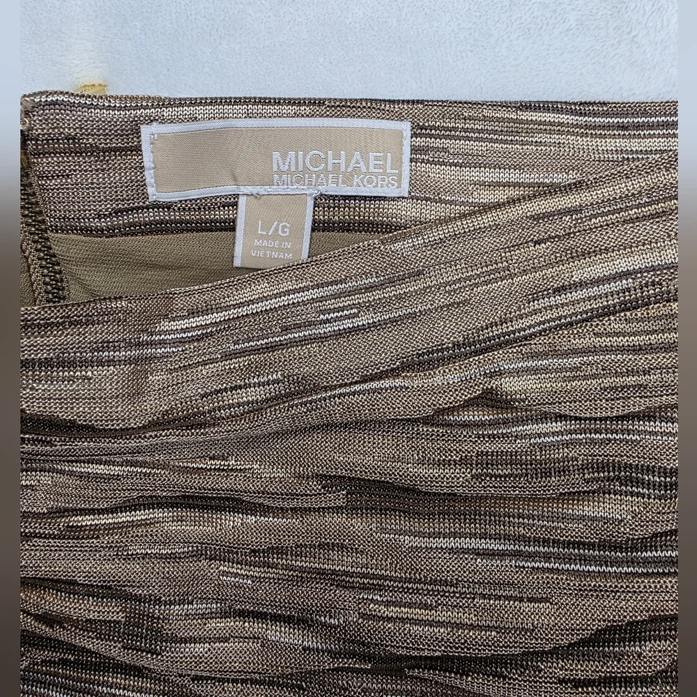 Michael Kors Stretchy Tan Mini Skirt - Picture 3 of 4